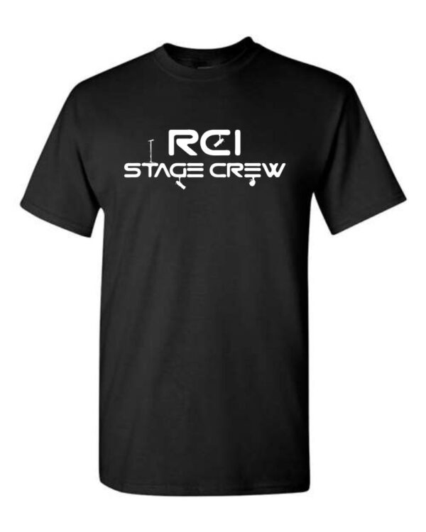 #1- Black Stage Crew Cotton T-Shirt- Printed